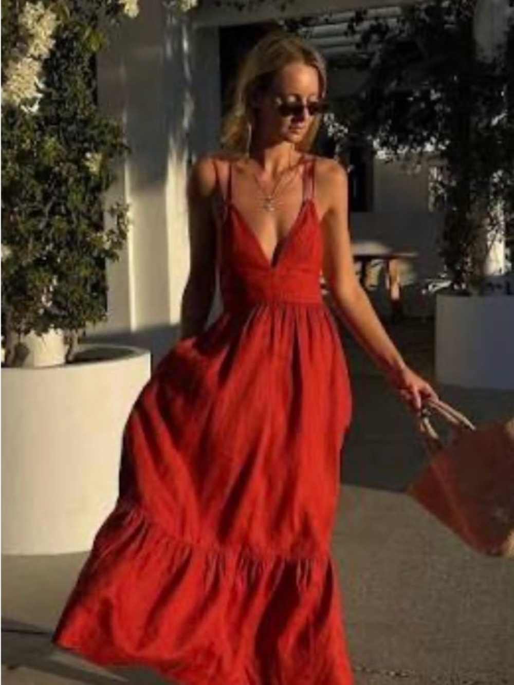 Posse Linen red dress